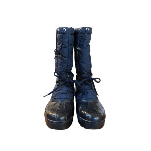 Sorel Ladies Size 9 Navy Blue High Top Boots Winter Waterproof Insulated Rubber - Picture 2 of 8